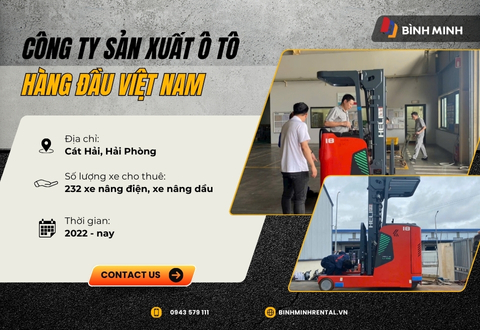 Bàn giao xe nâng cho công ty sản xuất ô tô tại Hải Phòng