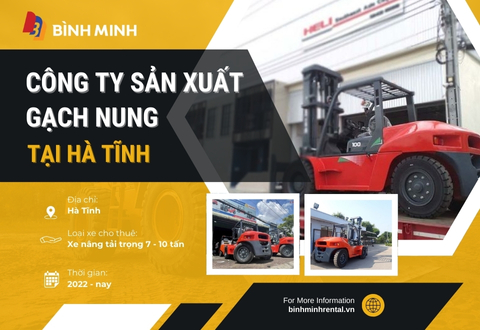 Bàn giao xe nâng cho nhà máy sản xuất Gạch nung