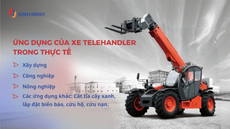 Ứng dụng của xe nâng Telehandler trong thực tế