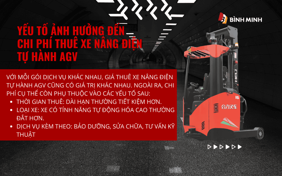 Chi phí thuê xe nâng điện tự hành AGV trong năm 2025
