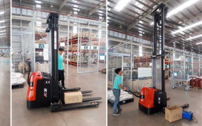Tiêu chi cần quan tâm khi thuê xe nâng điện đứng lái 2 tấn Heli