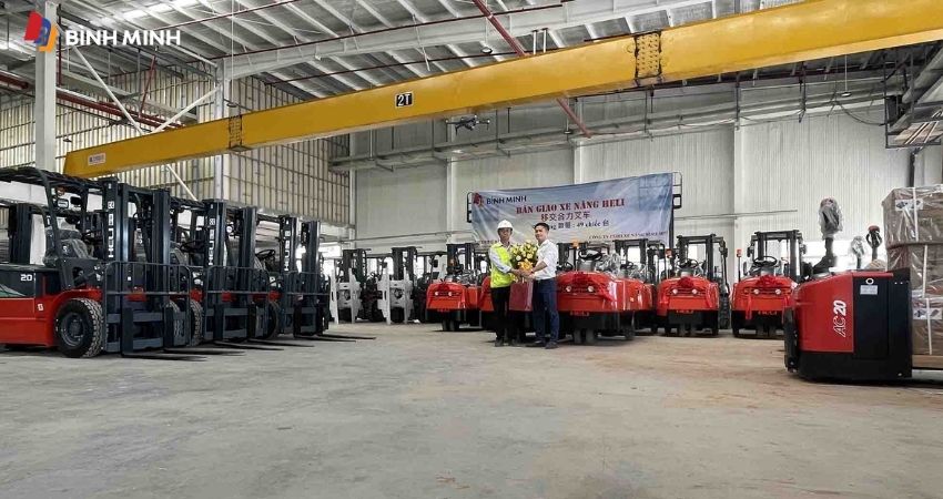 Bình Minh đảm bảo bàn giao xe nâng tại công trình tận nơi