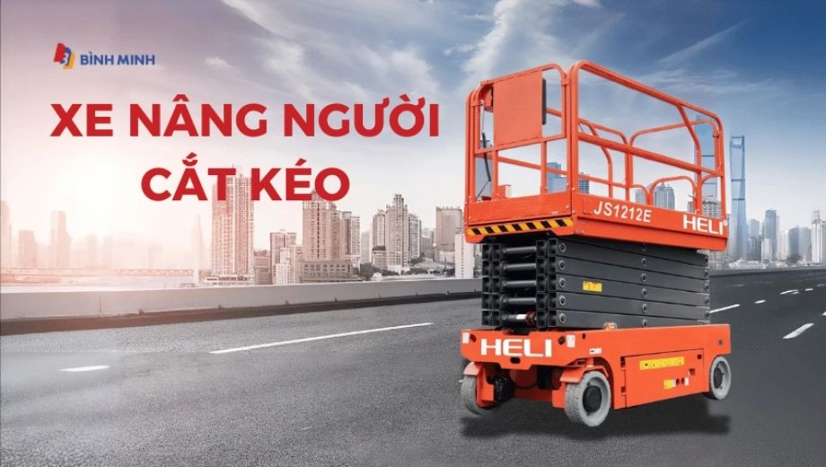 xe nâng người cắt kéo