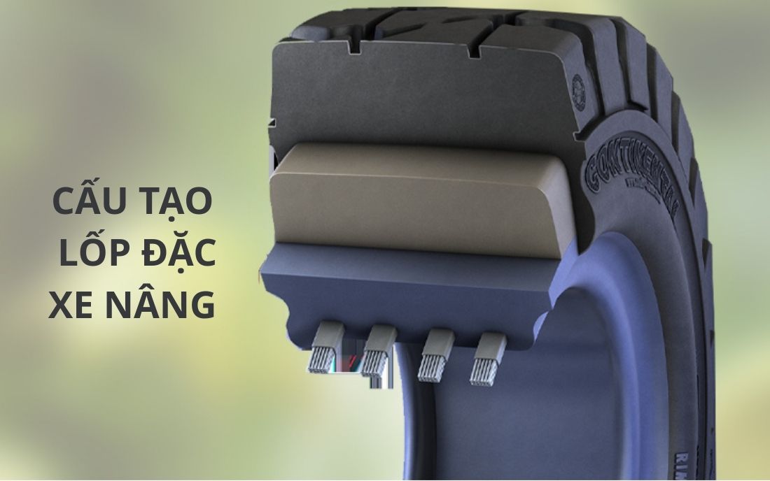 Cấu tạo cơ bản của lốp đặc xe nâng