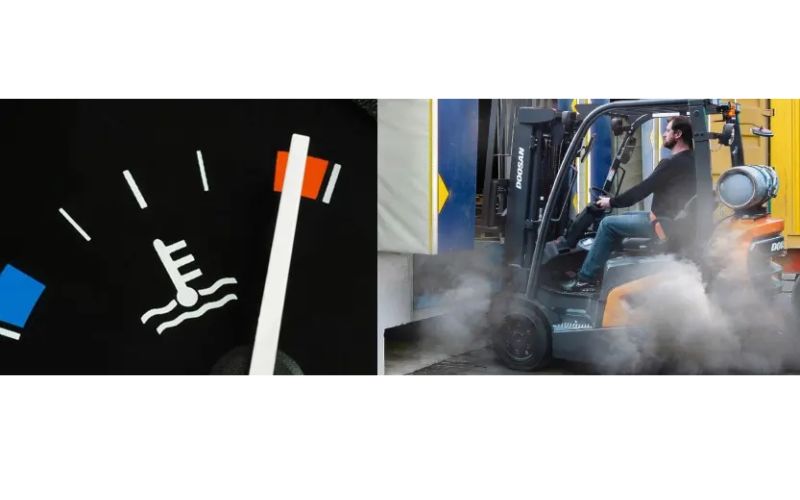 Nguyên nhân xe nâng xả khói đen thường gặp